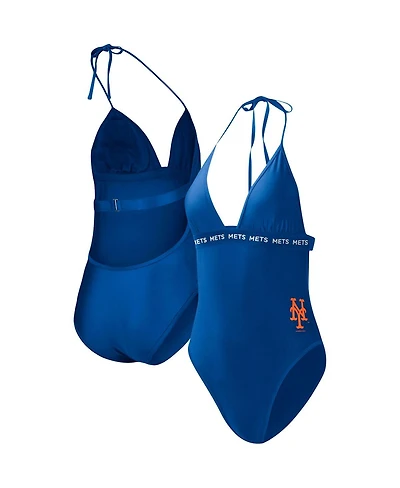 G-iii 4Her by Carl Banks Women's Royal New York Mets Full Count One-Piece Swimsuit