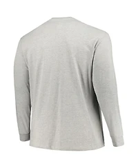 Champion Men's Heather Gray Michigan State Spartans Big Tall Mascot Long Sleeve T-Shirt