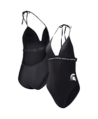 G-iii 4Her by Carl Banks Women's Black Michigan State Spartans Full Count One-Piece Swimsuit