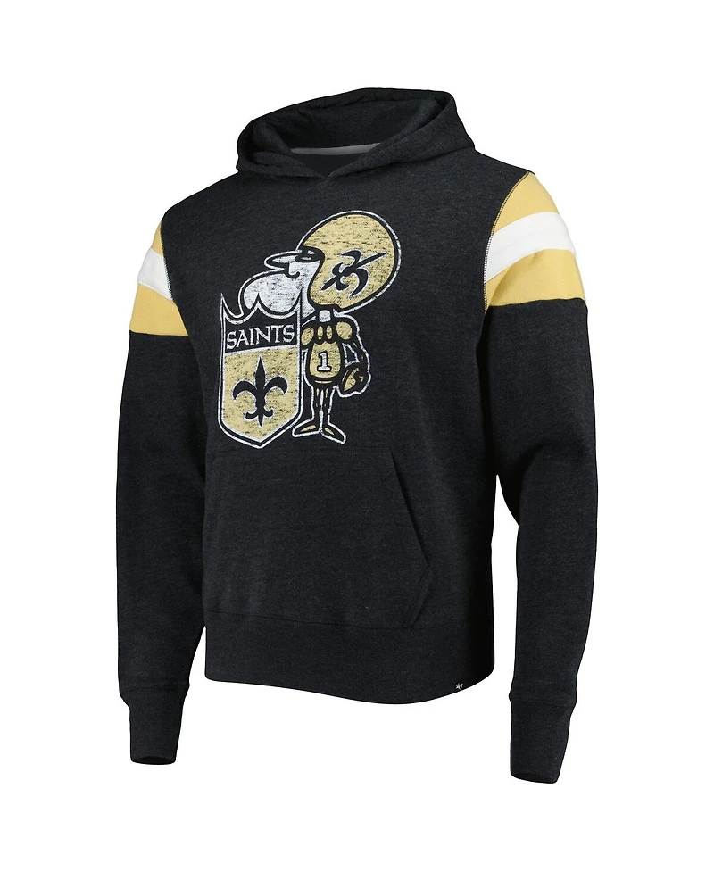 '47 Brand Men's Black New Orleans Saints Legacy Premier Nico Pullover Hoodie