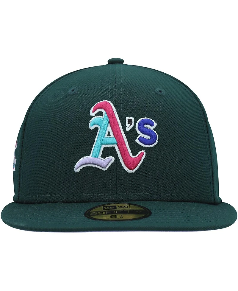New Era Men's Green Oakland Athletics 1989 World Series Polar Lights 59FIFTY Fitted Hat