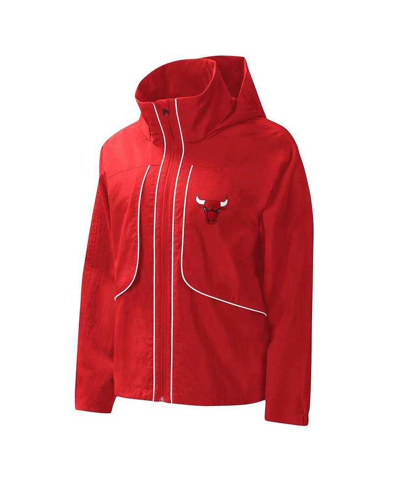 G-iii 4Her by Carl Banks Women's Red Chicago Bulls Last Shot Full-Zip Hoodie