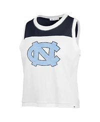 '47 Brand Women's White North Carolina Tar Heels Premier Zoey Waist Length Tank Top