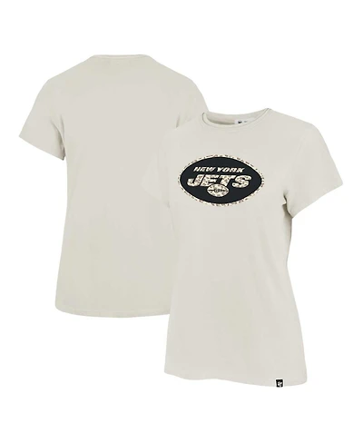 '47 Brand Women's Cream New York Jets Panthera Frankie T-Shirt
