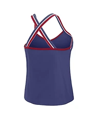 Wear by Erin Andrews Women's Royal New York Giants Cross Strap Tri-Blend Tank Top