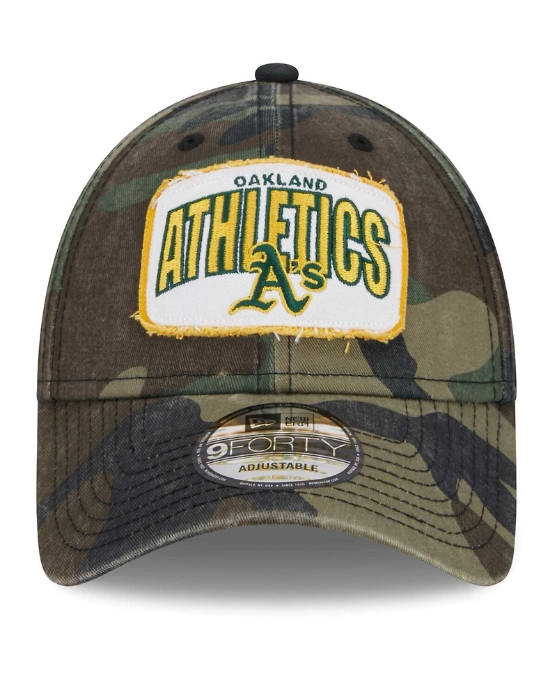New Era Men's Camo Oakland Athletics Gameday 9FORTY Adjustable Hat