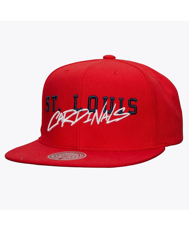 Mitchell & Ness Men's Red St. Louis Cardinals Team Tagged Snapback Hat