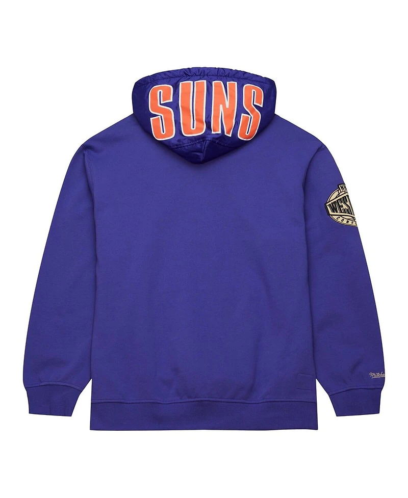 Mitchell & Ness Men's Purple Phoenix Suns Team Og 2.0 Vintage Logo Fleece Pullover Hoodie