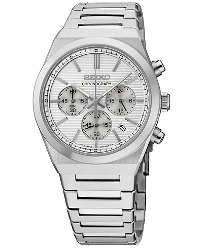 Seiko Men's Chronograph Essentials Stainless Steel Bracelet Watch 40mm