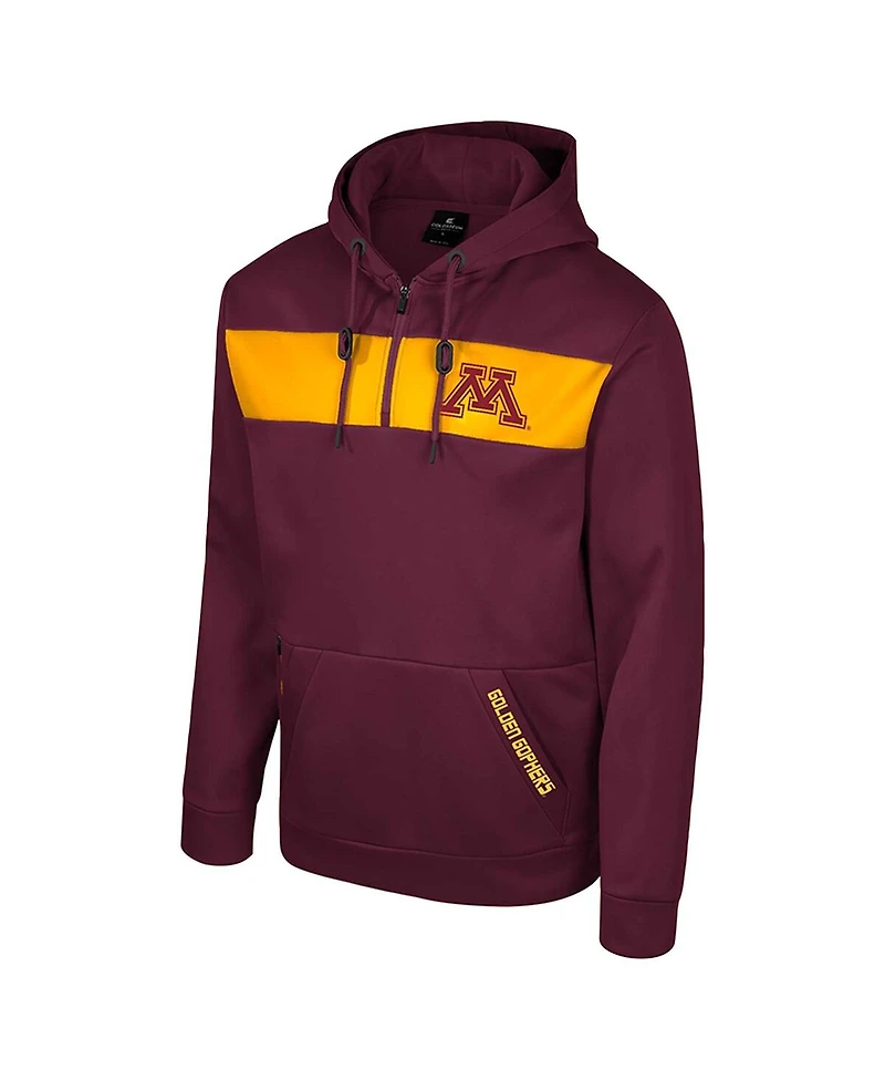 Colosseum Men's Maroon Minnesota Golden Gophers Quarter-Zip Hoodie