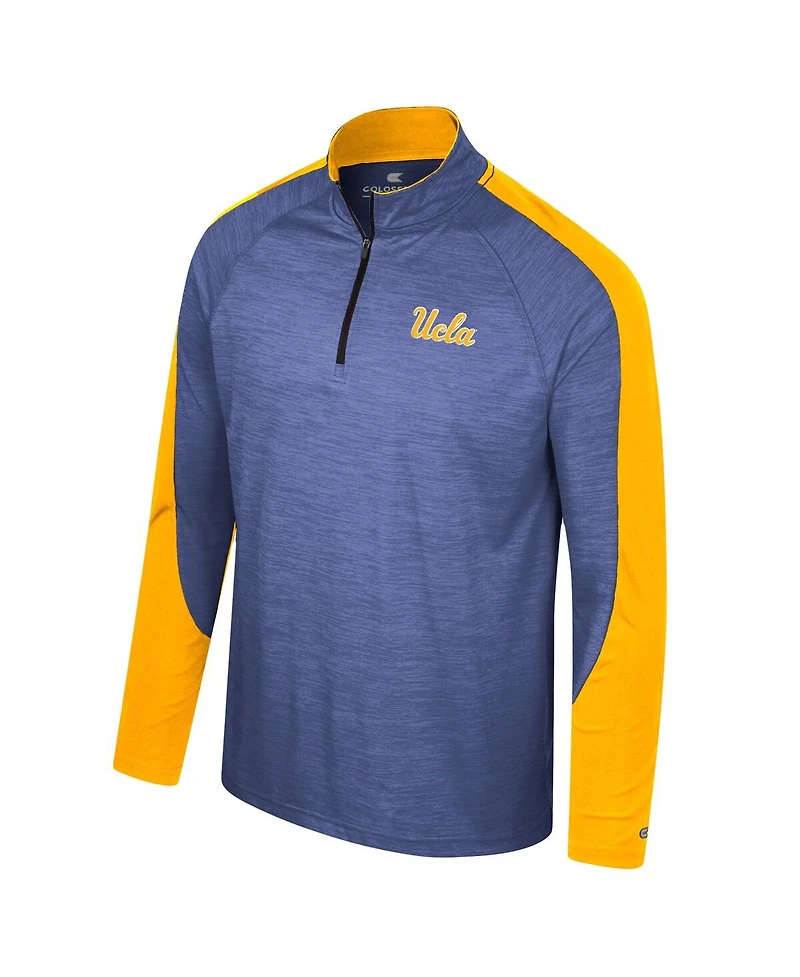 Colosseum Men's Blue Ucla Bruins Langmore Raglan Quarter-Zip Top