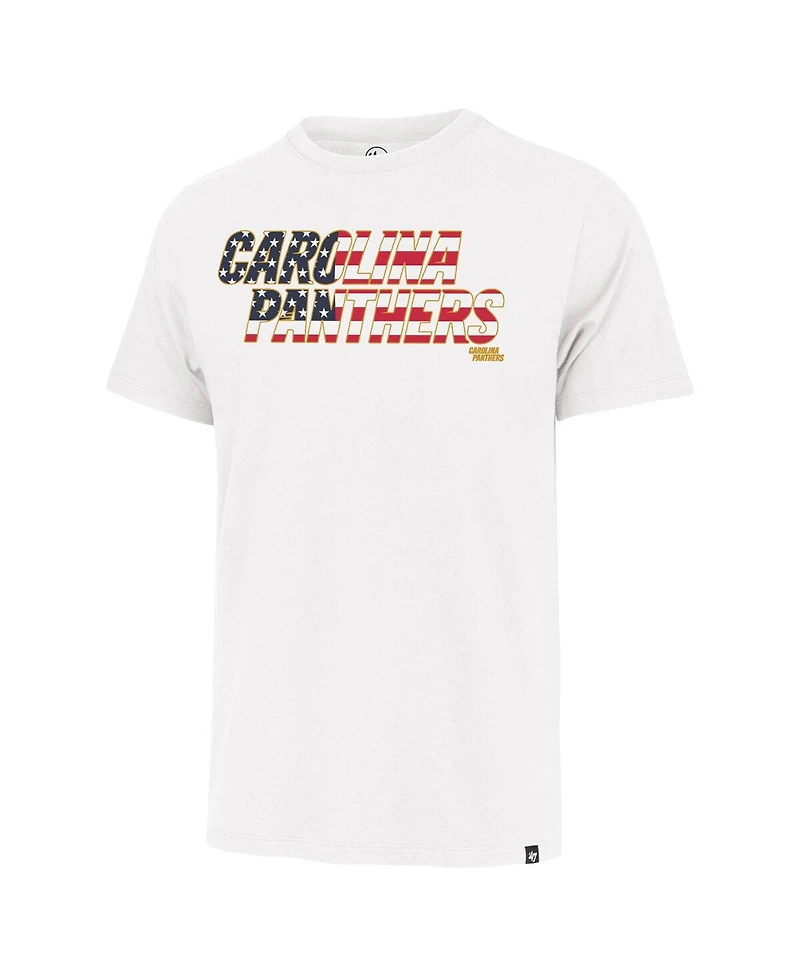 '47 Brand Men's White Carolina Panthers Flag Script Franklin T-Shirt