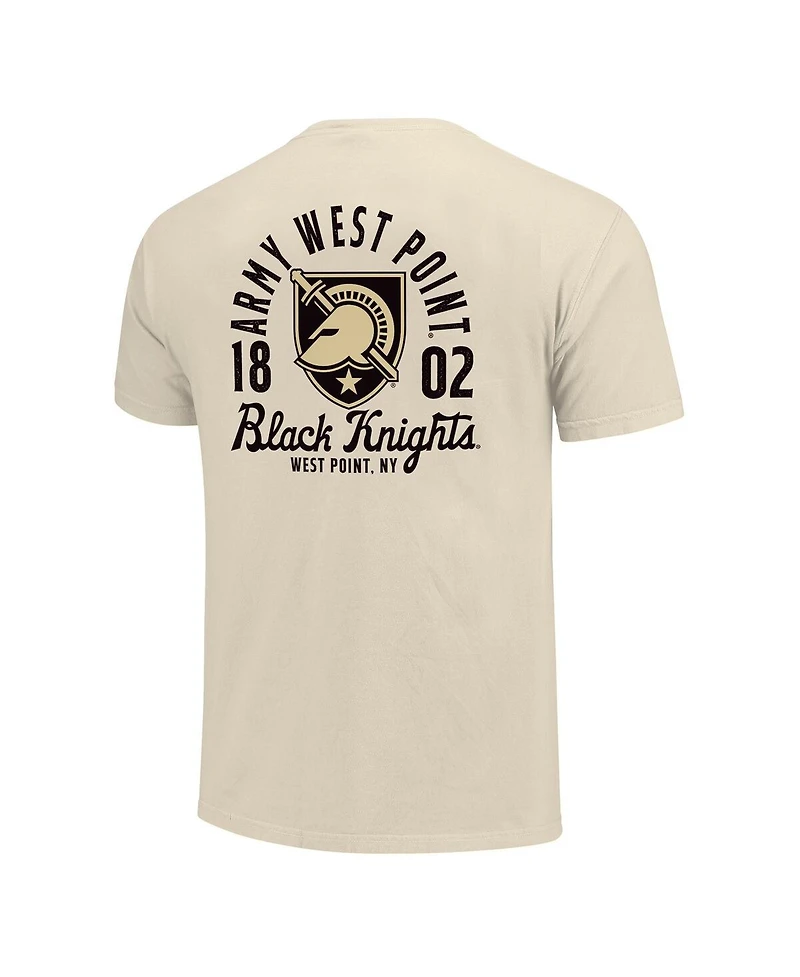 Image One Men's Cream Army Black Knights Comfort Colors Mascot Overlay T-Shirt