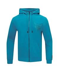 Pro Standard Men's Teal Charlotte Hornets Triple Tonal Dk Full-Zip Hoodie Jacket
