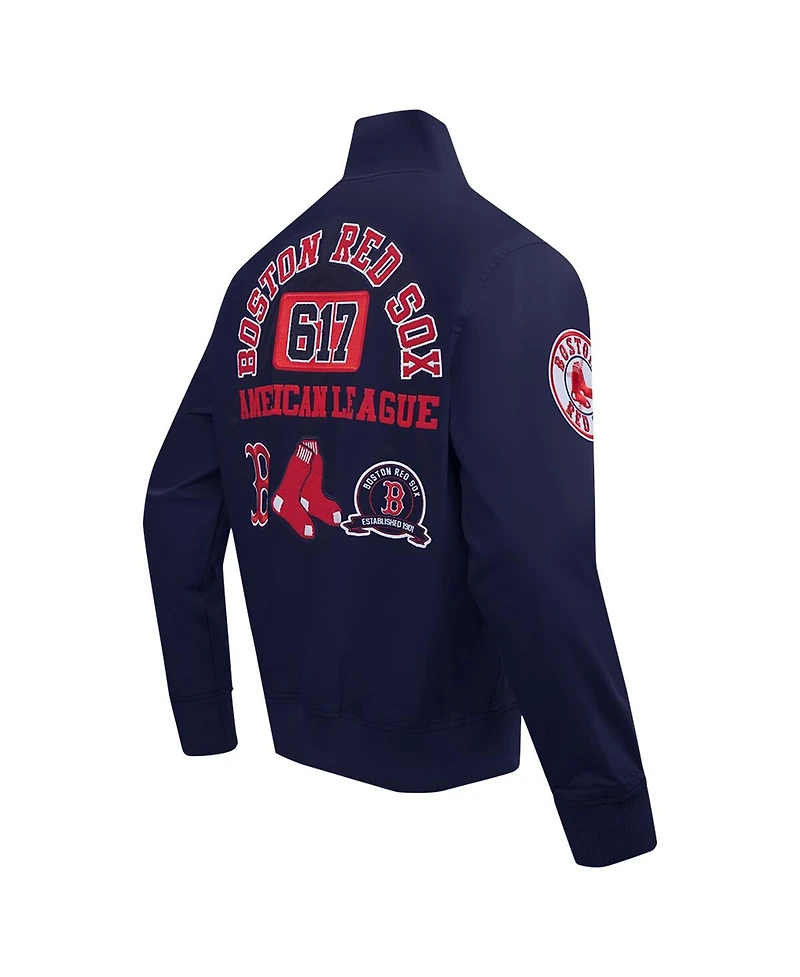 Pro Standard Men's Navy Boston Red Sox Area Code Twill Full-Zip Jacket