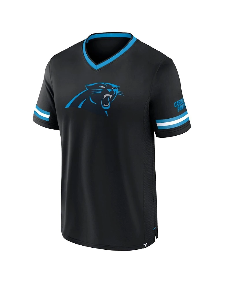 Fanatics Men's Black Carolina Panthers Stripe Stacking T-Shirt