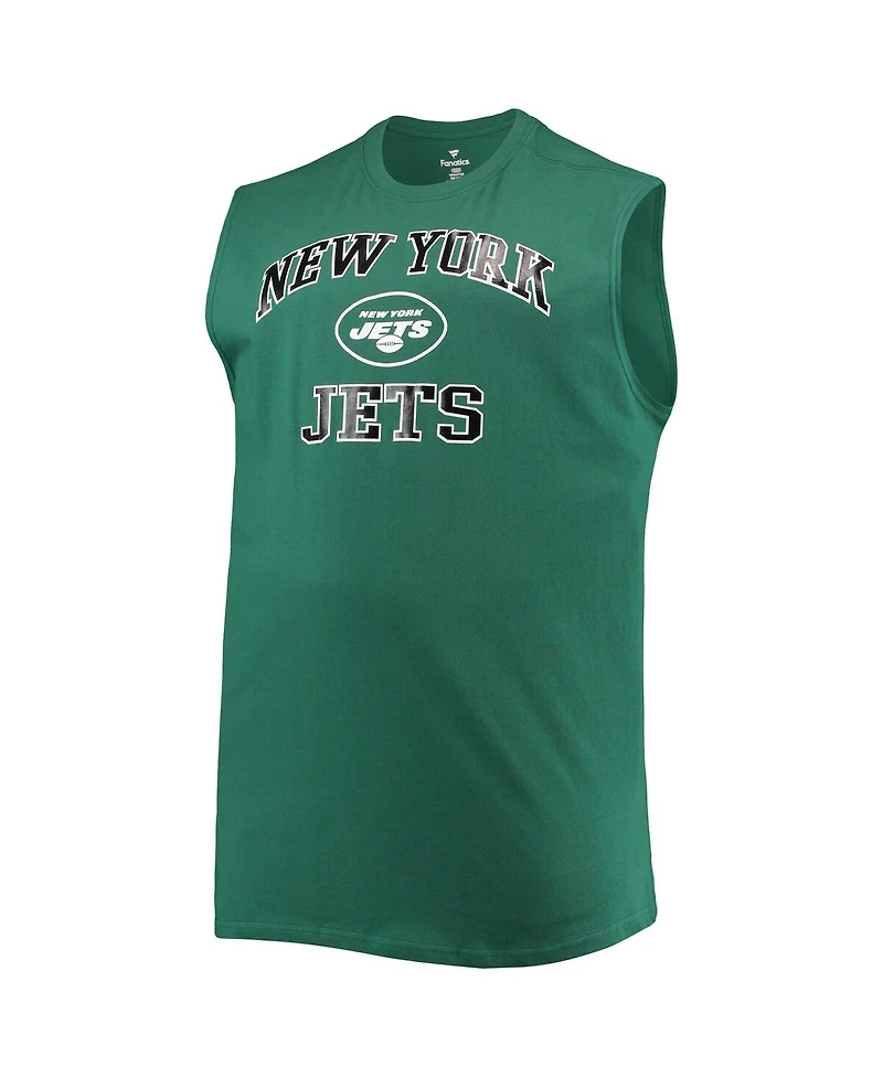 Profile Men's Green New York Jets Big Tall Muscle Tank Top