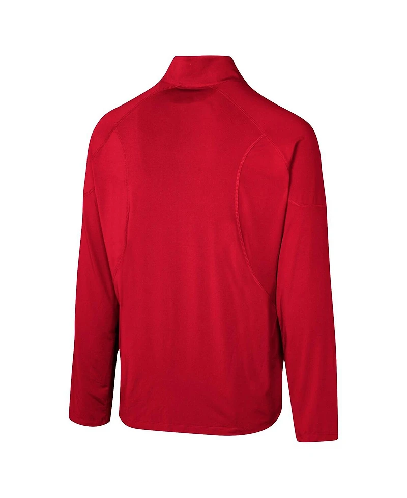 Outerstuff Men's Red Tampa Bay Buccaneers Grind Iron Quarter-Zip Top