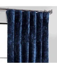 Half Price Drapes Sapphire Blue Lush Crush Velvet Room Darkening Curtain