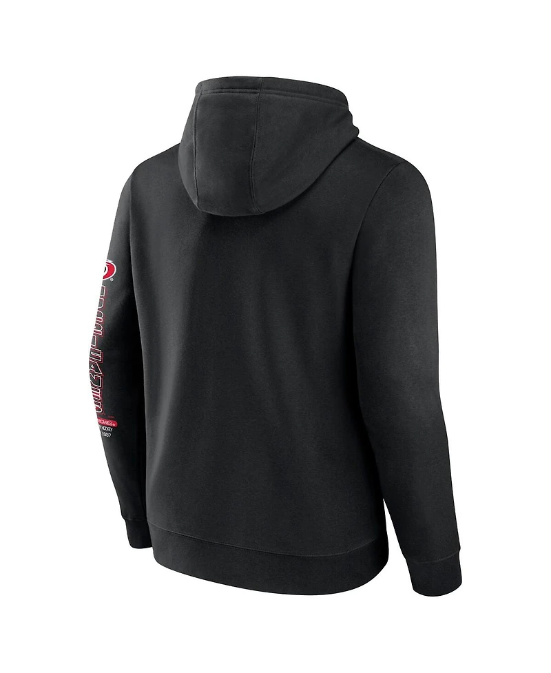 Fanatics Men's Black Carolina Hurricanes Revolution Pullover Hoodie