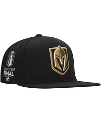 Mitchell & Ness Men's Black Vegas Golden Knights Core Top Spot Snapback Hat