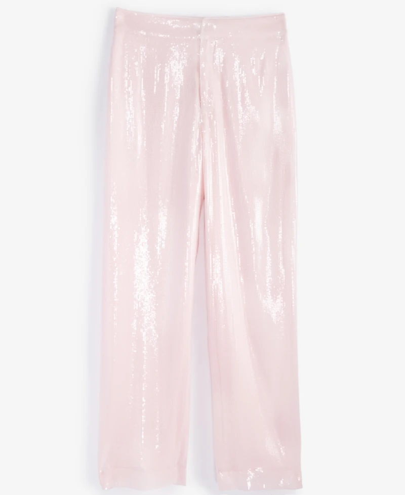 On 34th Women's Sequined High Rise Straight-Leg Pants, Created for Macy's