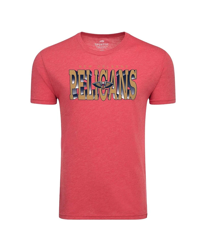 Sportiqe Men's Red New Orleans Pelicans Comfy Tri-Blend T-Shirt