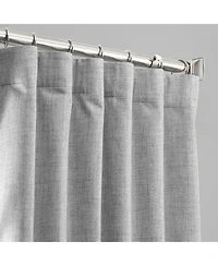 Half Price Drapes Millennial Grey Thermal Cross Linen Weave Blackout Curtain