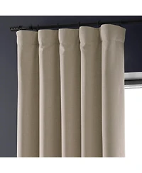 Half Price Drapes Safari Tan Faux Linen Hotel Blackout Curtain