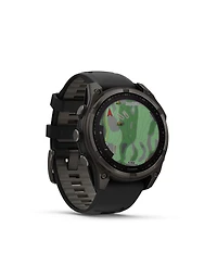 Garmin fenix 8 47mm, Saphire Solar, Outdoor & Fitness Gps Smartwatch, Carbon Gray Titanium Black, Black/Pebble Gray Band, Na