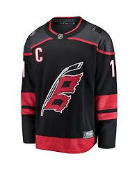 Fanatics Jordan Men's Staal Black Carolina Hurricanes Home Captain Patch Breakaway Player Jersey