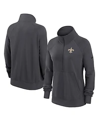 Nike Women's Charcoal New Orleans Saints Premium Raglan Performance Half-Zip Sweatshirt