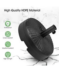 Sugift 18 Inch Fillable Heavy-Duty Round Umbrella Base Stand