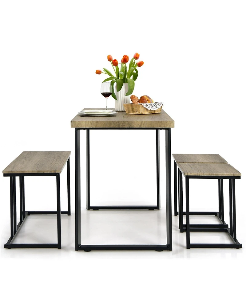 5-Piece Folding Table and Chair Set for Indoor/Outdoor Use