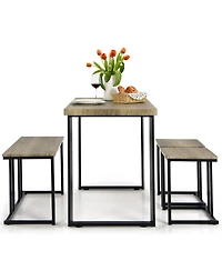 5-Piece Folding Table and Chair Set for Indoor/Outdoor Use
