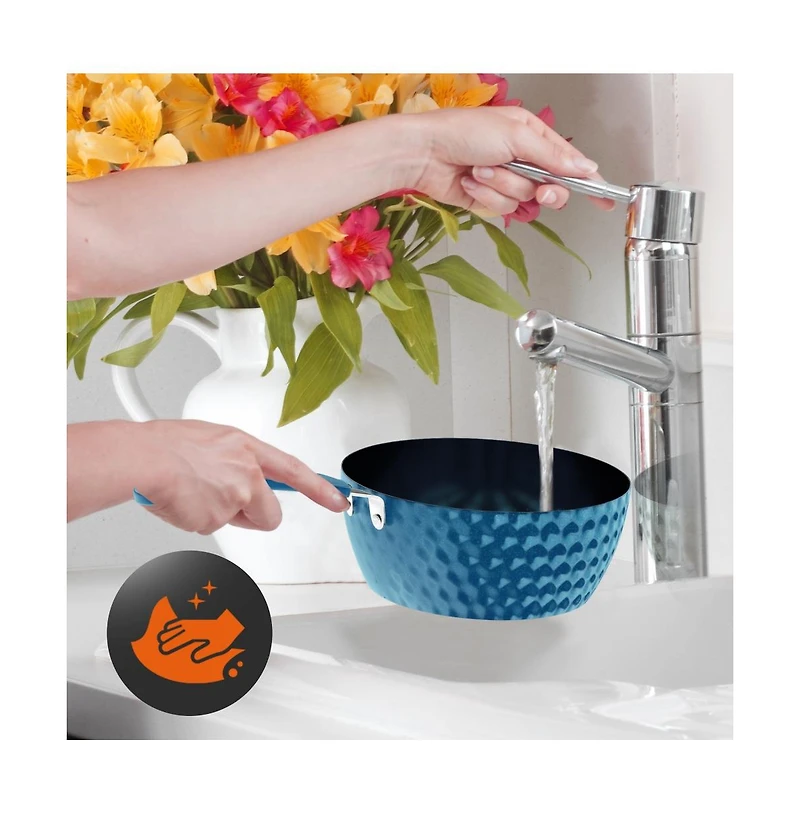 NutriChef Kitchenware Pots & Pans Set - Stylish Kitchen Cookware with Elegant Diamond Pattern, Non-Stick (11-Piece Set)