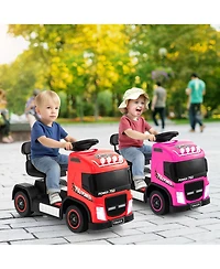 Gymax Kids Ride-on Car 6V Toddler Electric Ride-on Truck w/ Adjustable Seat Positions Red