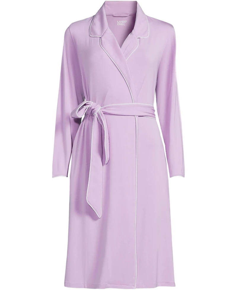 Lands' End Women's Cooling Robe with Piping