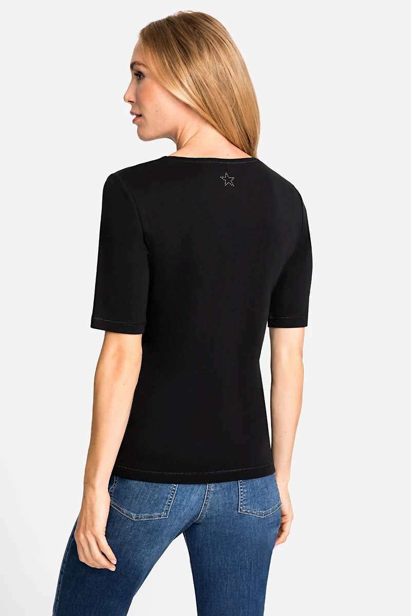 Olsen Women's Solid Short Sleeve T-Shirt