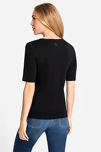 Olsen Women's Solid Short Sleeve T-Shirt
