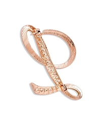 Bling Jewelry Large Statement Abc Pave Crystal Letters Alphabet Initial Scarf Lapel Pin Brooch Rose Gold Plated