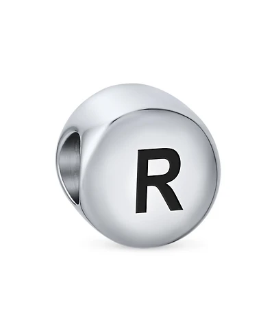 Bling Jewelry Initial Alphabet Bead Charm Sterling Silver A-z Block Letter for Bracelet