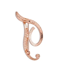 Bling Jewelry Large Statement Abc Pave Crystal Letters Alphabet Initial Scarf Lapel Pin Brooch Rose Gold Plated