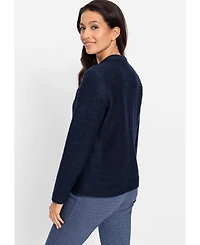 Olsen Women's Boiled Wool Zip Front Jacket