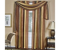 Kate Aurora Royal Ombre Crushed Semi Sheer Single Window Scarf Valance Treatment