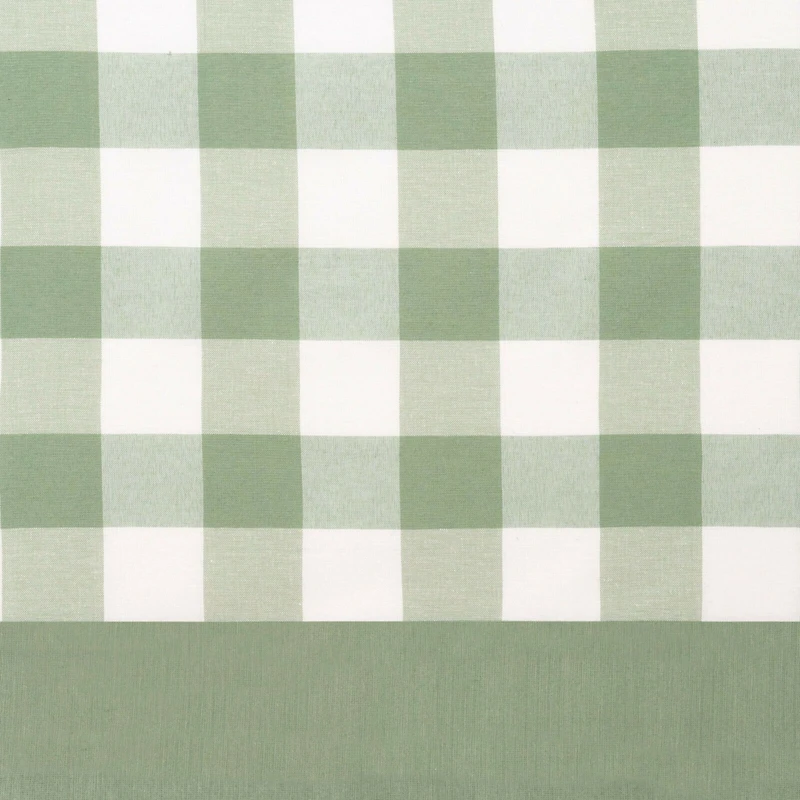 Kate Aurora Modern Country Farmhouse 3 Piece Plaid Checkered Cafe Kitchen Curtain Tier & Valance Set