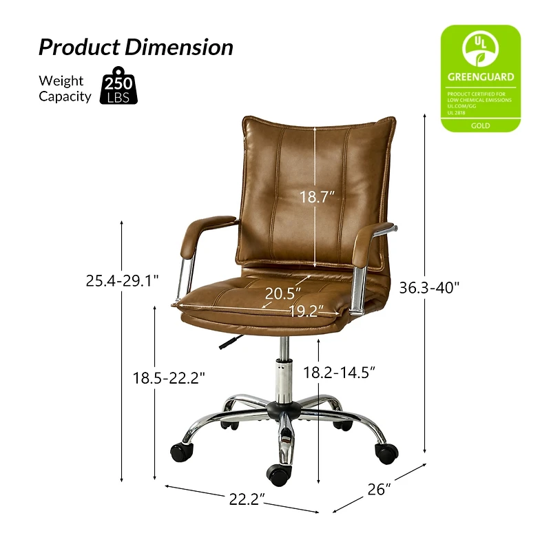 Modern Dwight Task Chair with Padded Arms