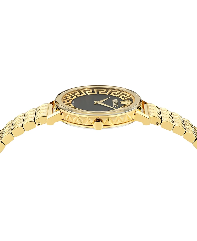 Versace Women's Swiss Daedalus Gold Ion Plated Stainless Steel Bracelet Watch 35mm
