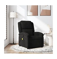 vidaXL Massage Recliner Chair Black Velvet