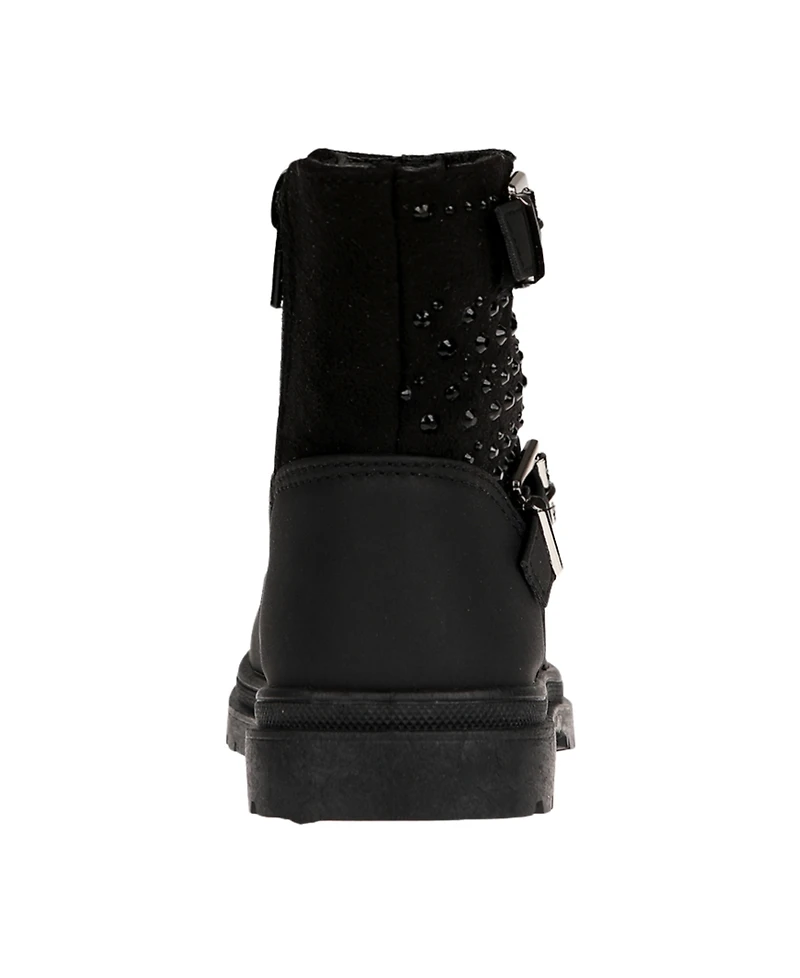 Bebe Toddler Girls Engineer With Rhinestones and Rivet Boot